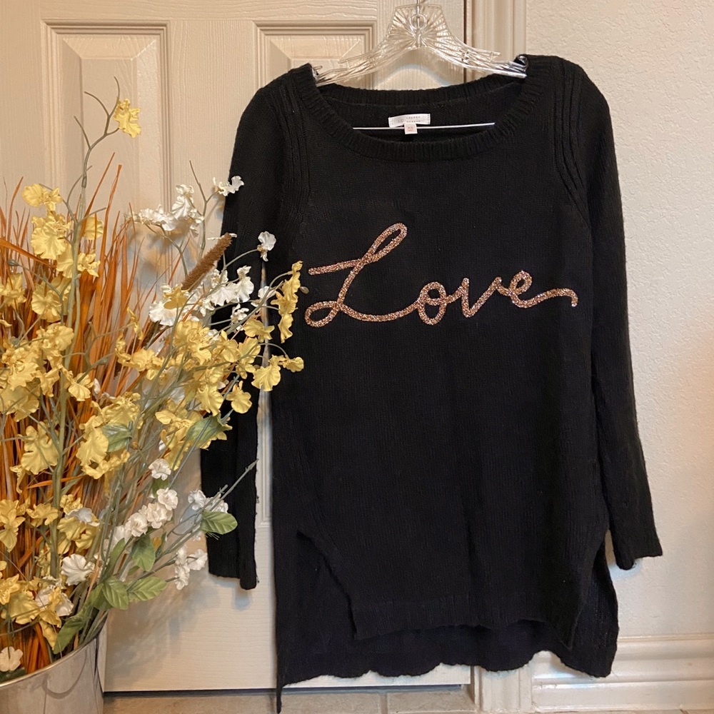 Lauren Conrad Love Black Sweater